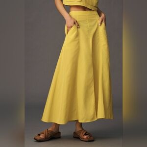 Anthropologie Sunday in Brooklyn Front-Slit A-Line Skirt NWT Size XL